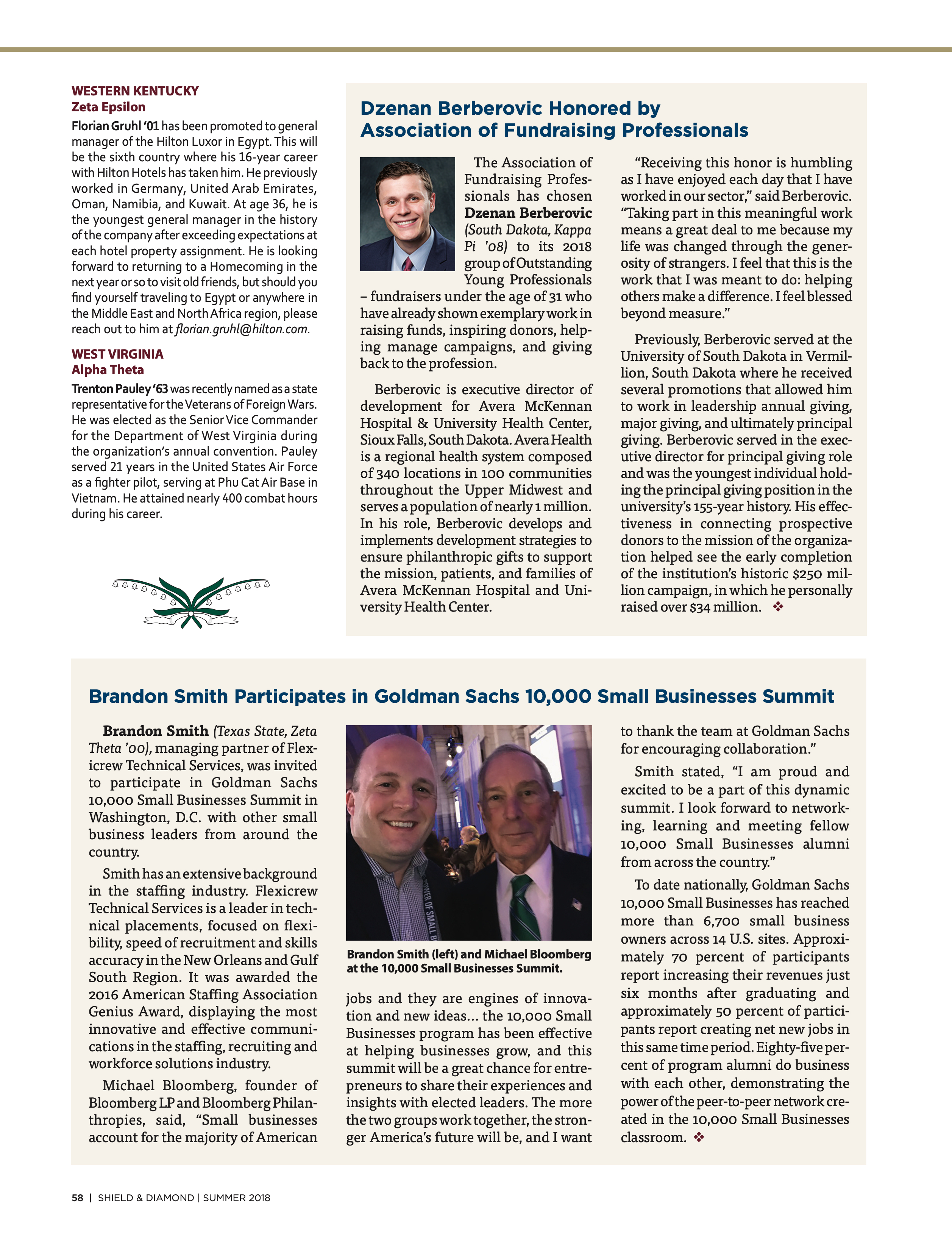 Dzenan Berberovic Honored by Association of Fundraising Professionals